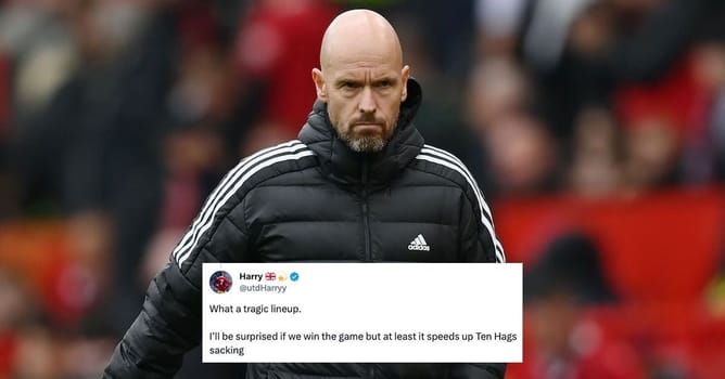 "We might as well forfeit the match", "Worst lineup ever" - Manchester United fans left stunned by Erik ten Hag's starting XI against Fulham