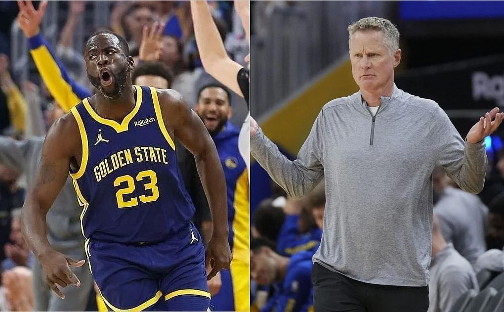 Golden State Warriors coach Steve Kerr (R) called out Draymond Green (L) for his game-altering antics against the Sacramento Kings on Tuesday.