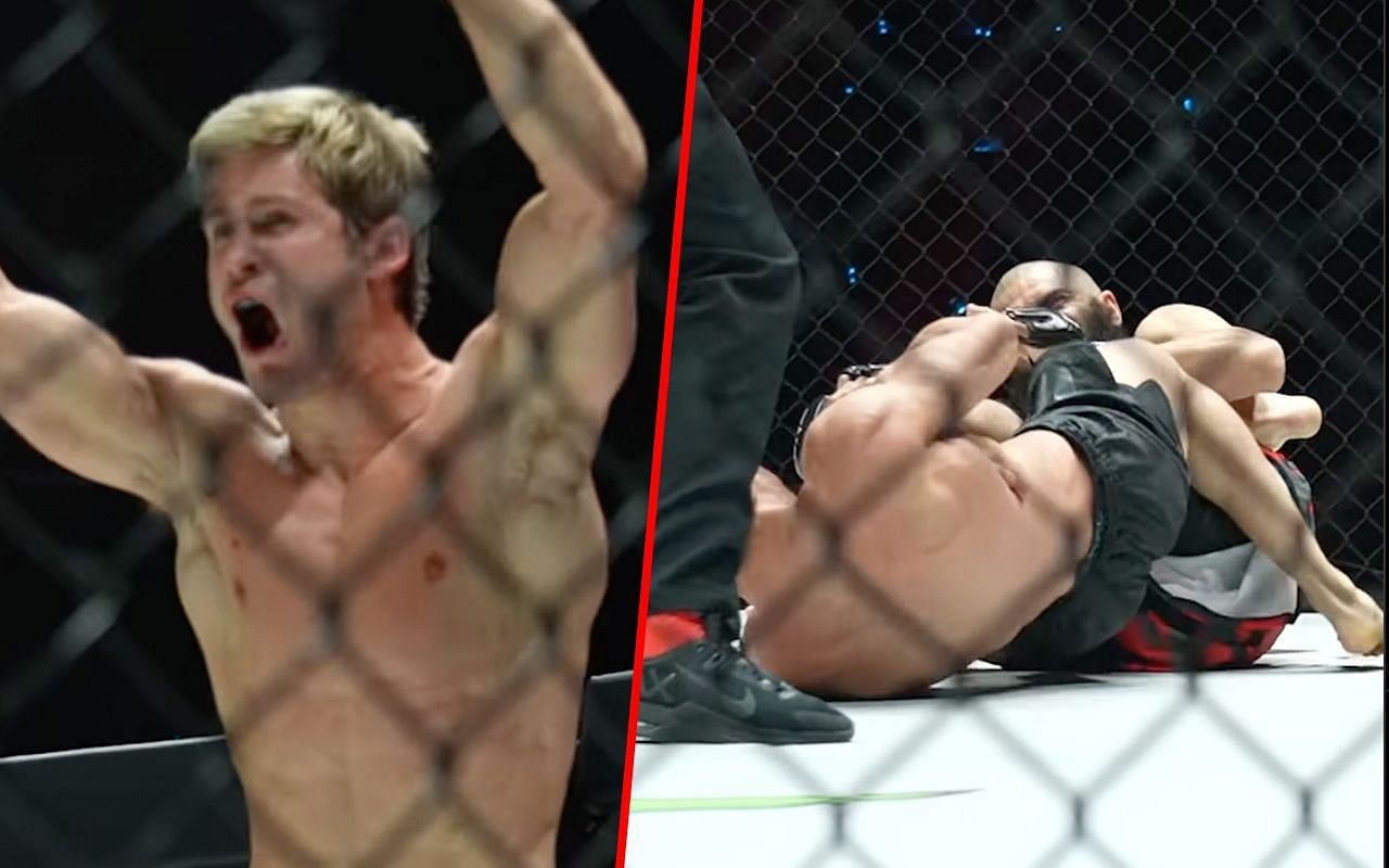 Sage Northcutt (left) and Northcutt fighting inside the Circle (right) | Image credit: ONE Championship