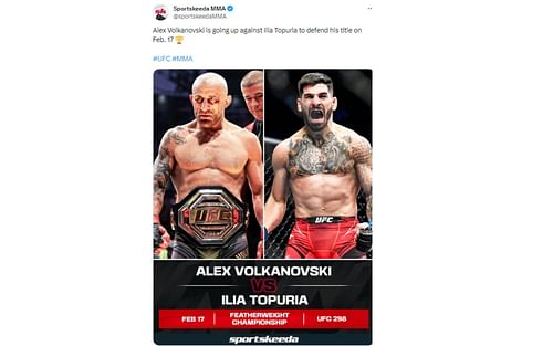 Tweet regarding UFC 298