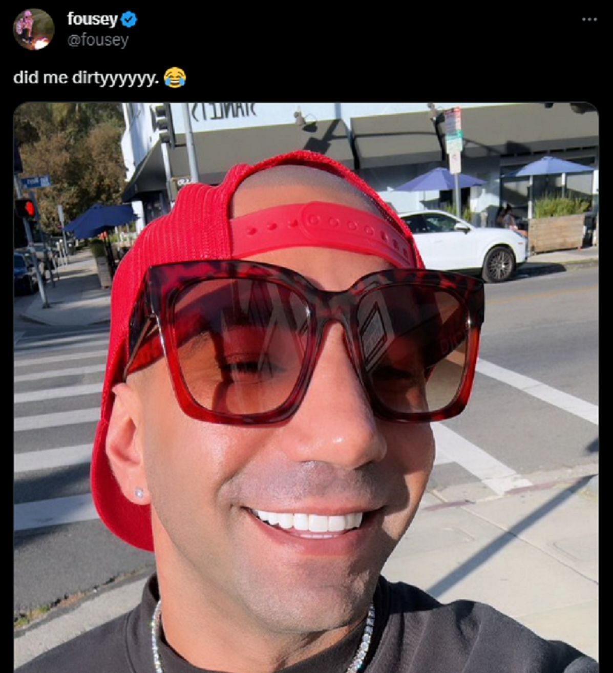 Yousef shares his brand new look on social media (Image via X/@Fousey)