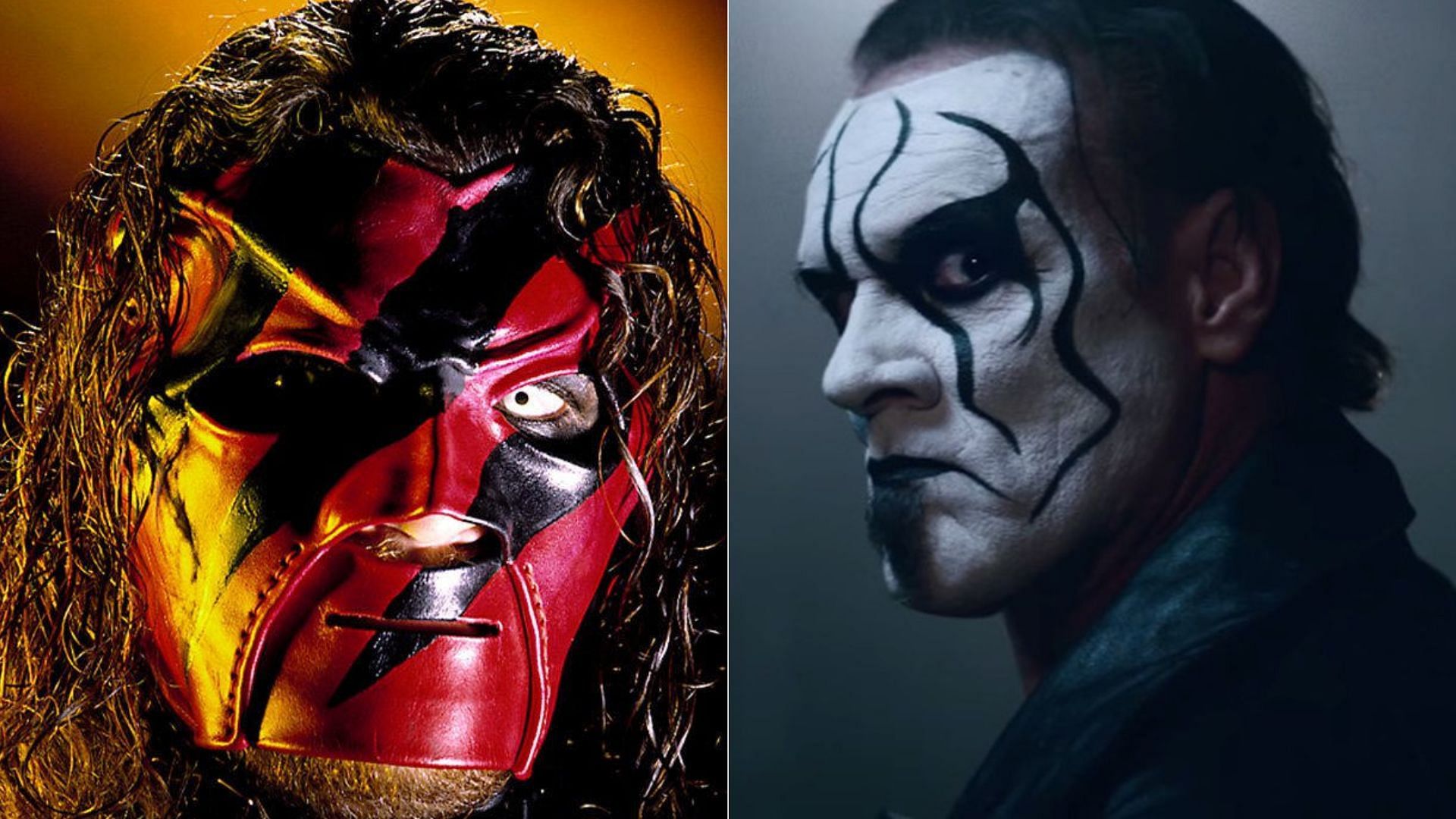WWE Hall of Famers Kane (left) and Sting (right)