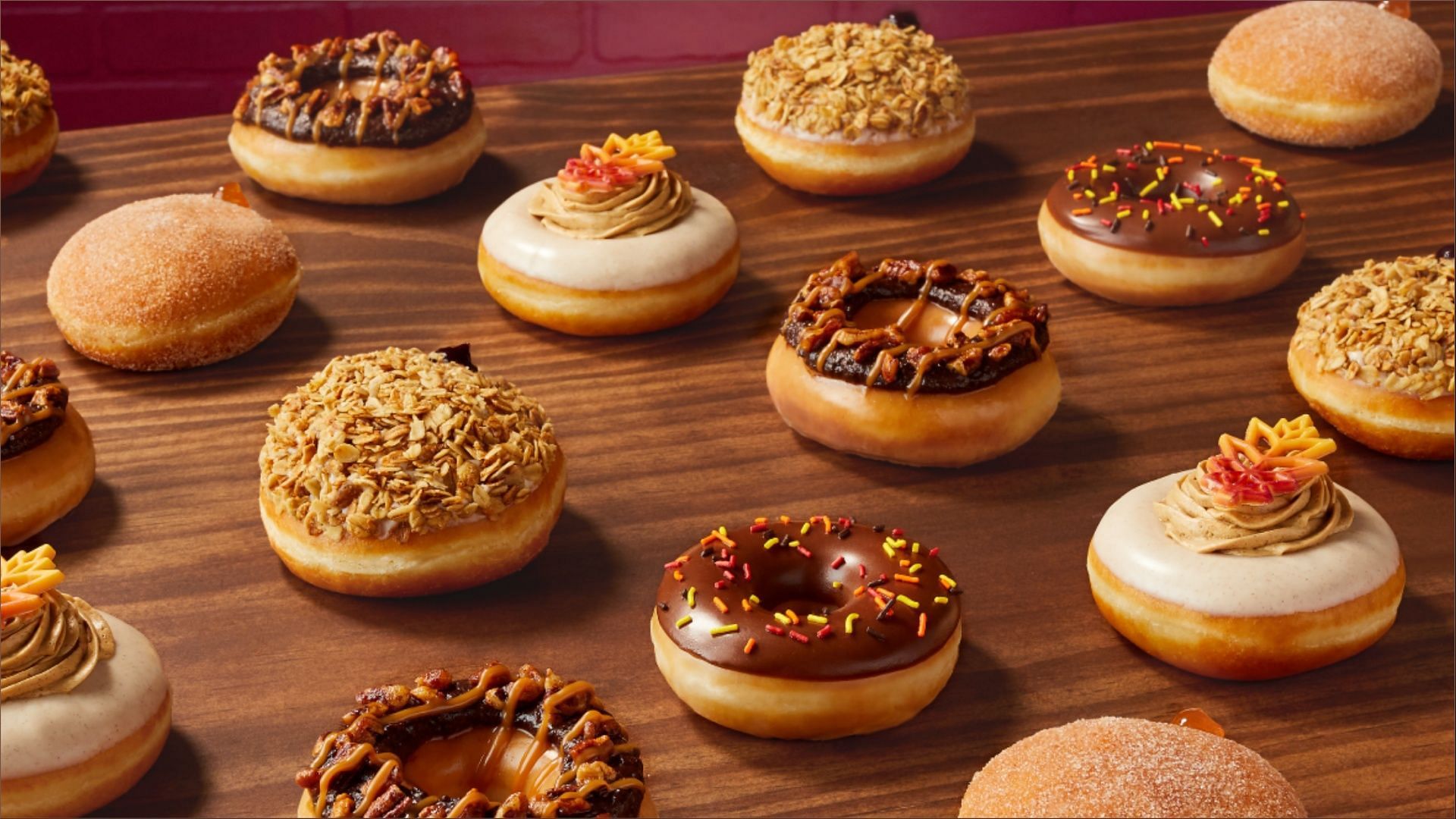 The Flavors of Fall collection hits stores nationwide on November 6 (Image via Krispy Kreme)