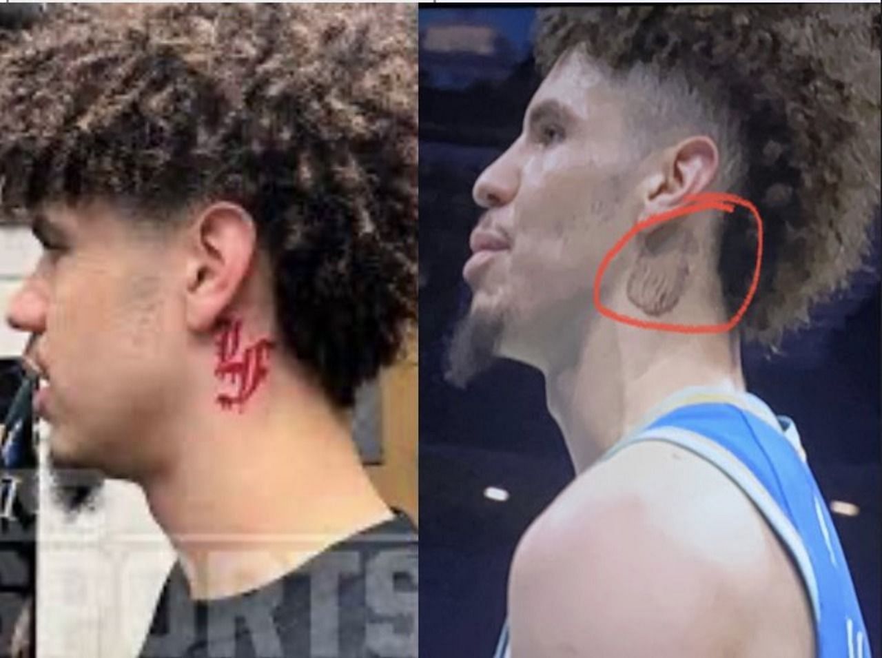 LaMelo Ball covered his neck tattoo