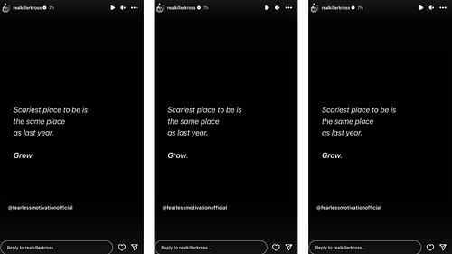 Kross shares interesting message on Instagram story.