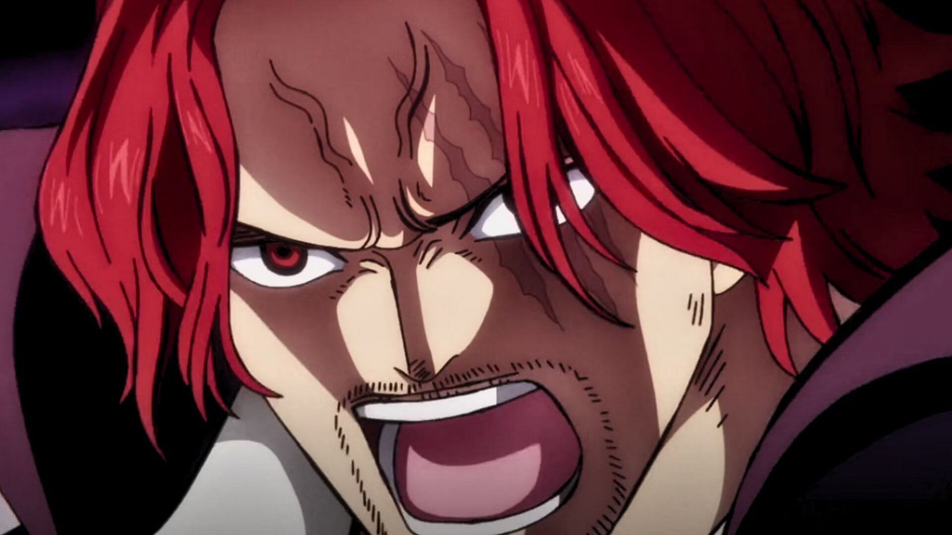 Shanks on One Piece episode 1082 displaying his Haki (Image via Toei Animation).