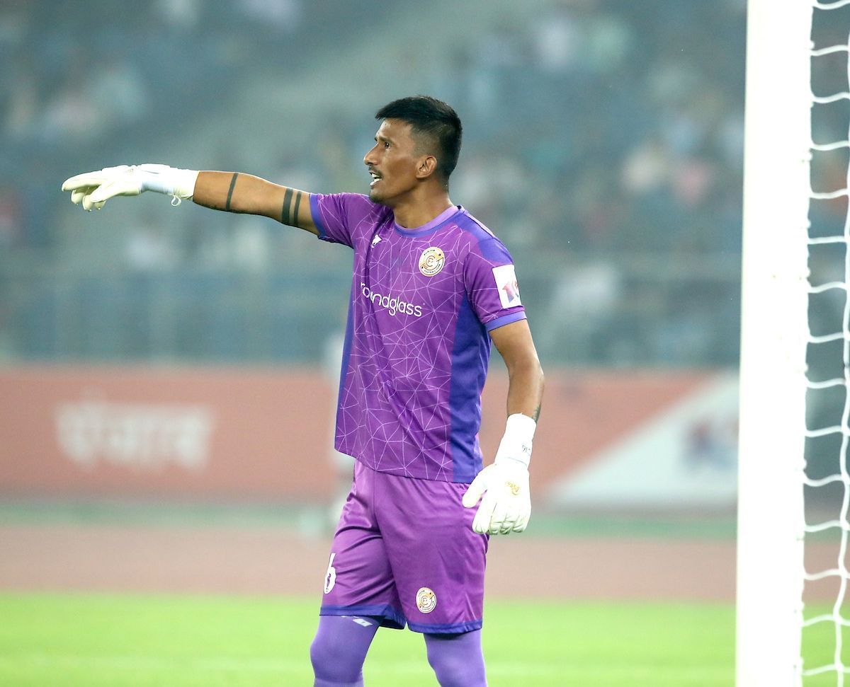 Kiran Limbu didn&#039;t have the best of games (Image courtesy: ISL Media)