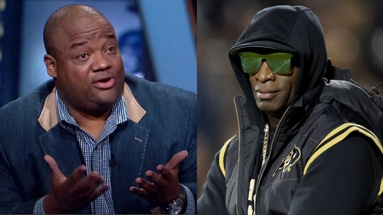 Jason Whitlock and coach Deion Sanders 