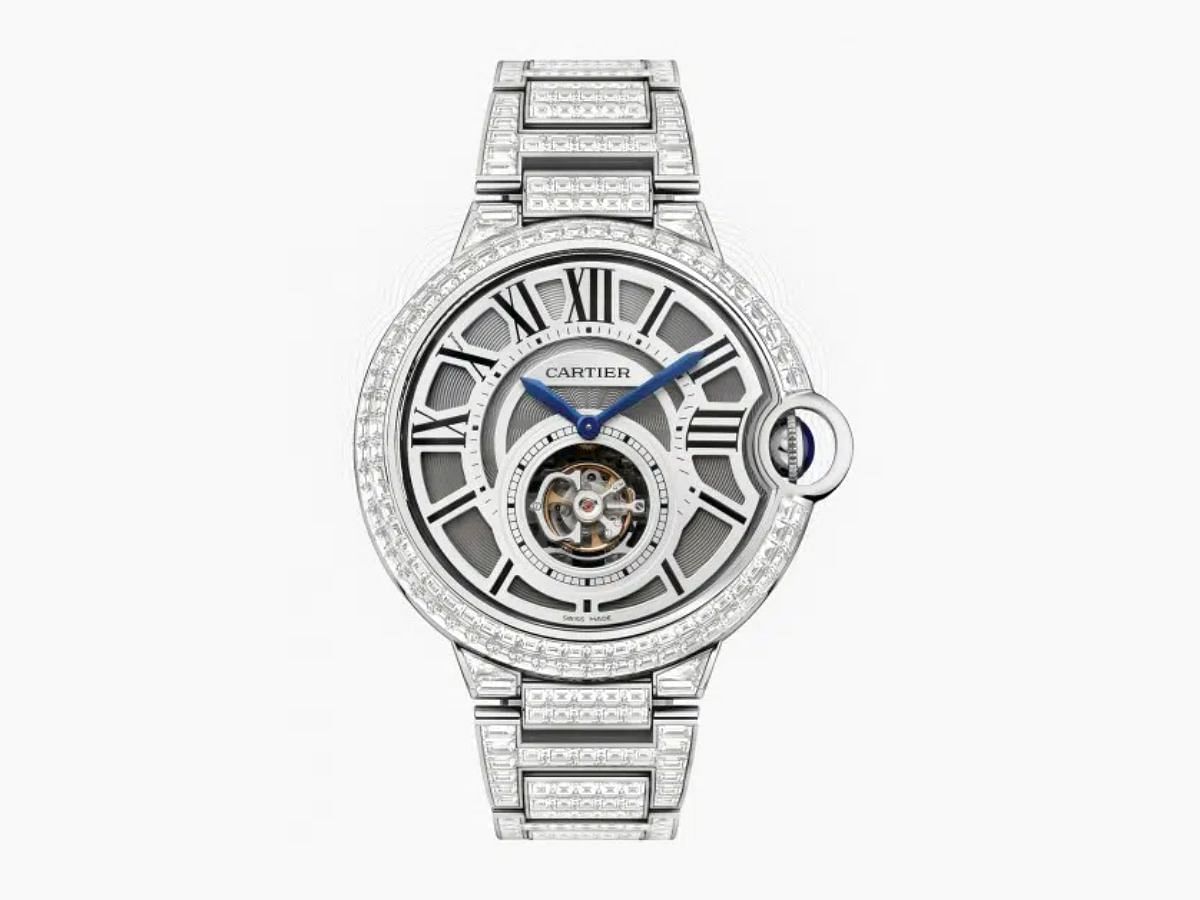 The Extra Large Ballon Bleu Tourbillion diamond watch (Image via Cartier)