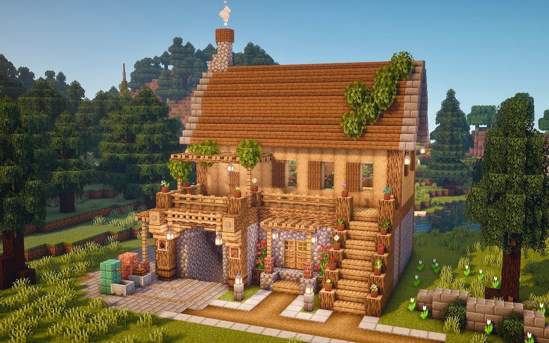 A beautiful house in Minecraft