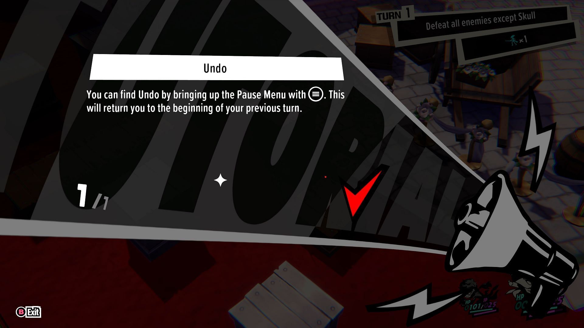 Undo will let you get more 3 stars easily (Image via Persona 5 Tactica)