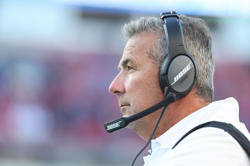 Jacksonville Jaguars v Tennessee Titans: NASHVILLE, TENNESSEE - DECEMBER 12: Urban Meyer the head coach of the Jacksonville Jaguars against the Tennessee Titans at Nissan Stadium on December 12, 2021 in Nashville, Tennessee. (Photo by Andy Lyons/Getty Images)