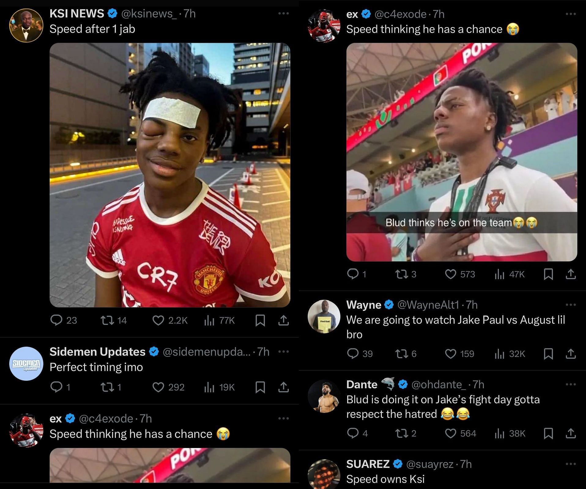 Fans react to the potential sparring match (Image via X/@KSI)