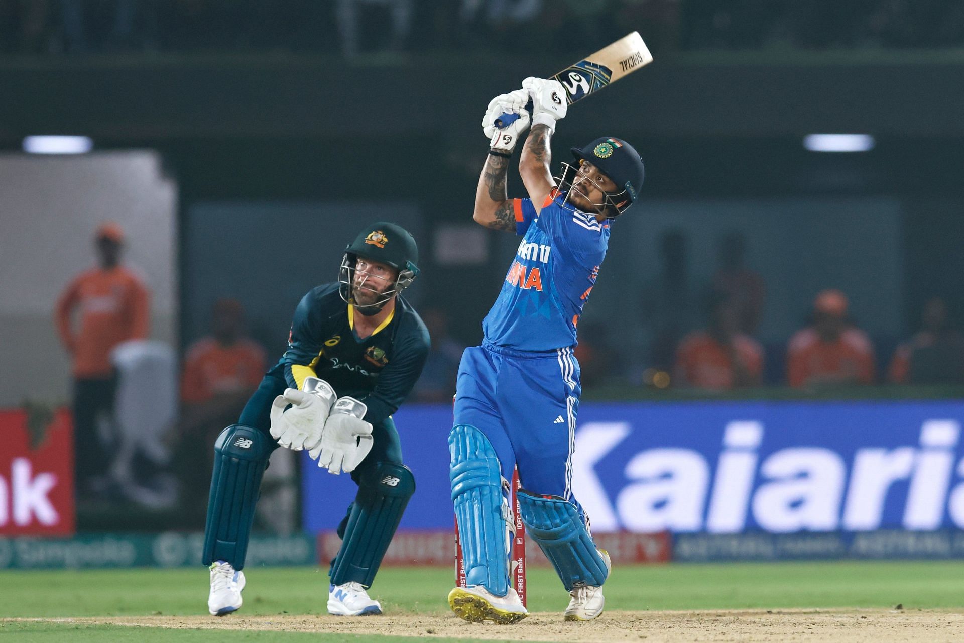 Ishan Kishan during India v Australia - T20I Series: Game 1 (credits: X / BCCI)