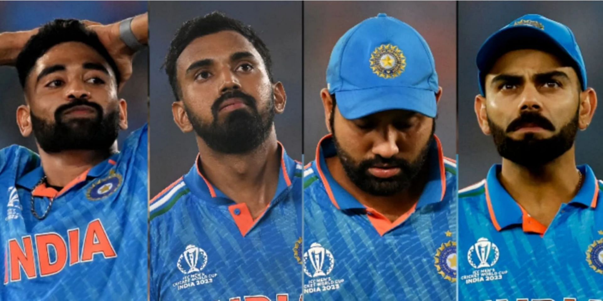 Indian players disconsolate after the World Cup final defeat.