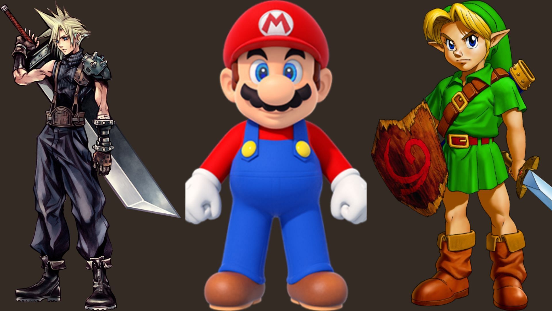 5 Iconic Male Characters (Image via Square Enix and Nintendo)