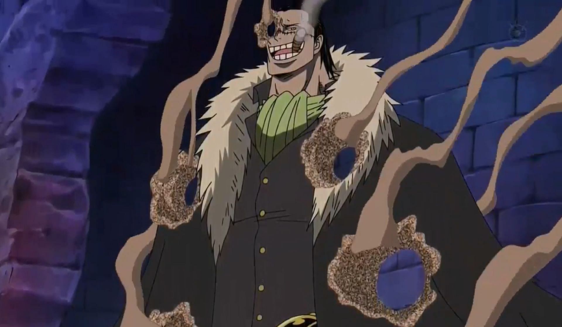 Crocodile&#039;s powers let him ignore physical injury if he is dry. (Image via Toei Animation)