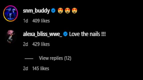Buddy Matthews and Alexa Bliss comment on Ripley's picture