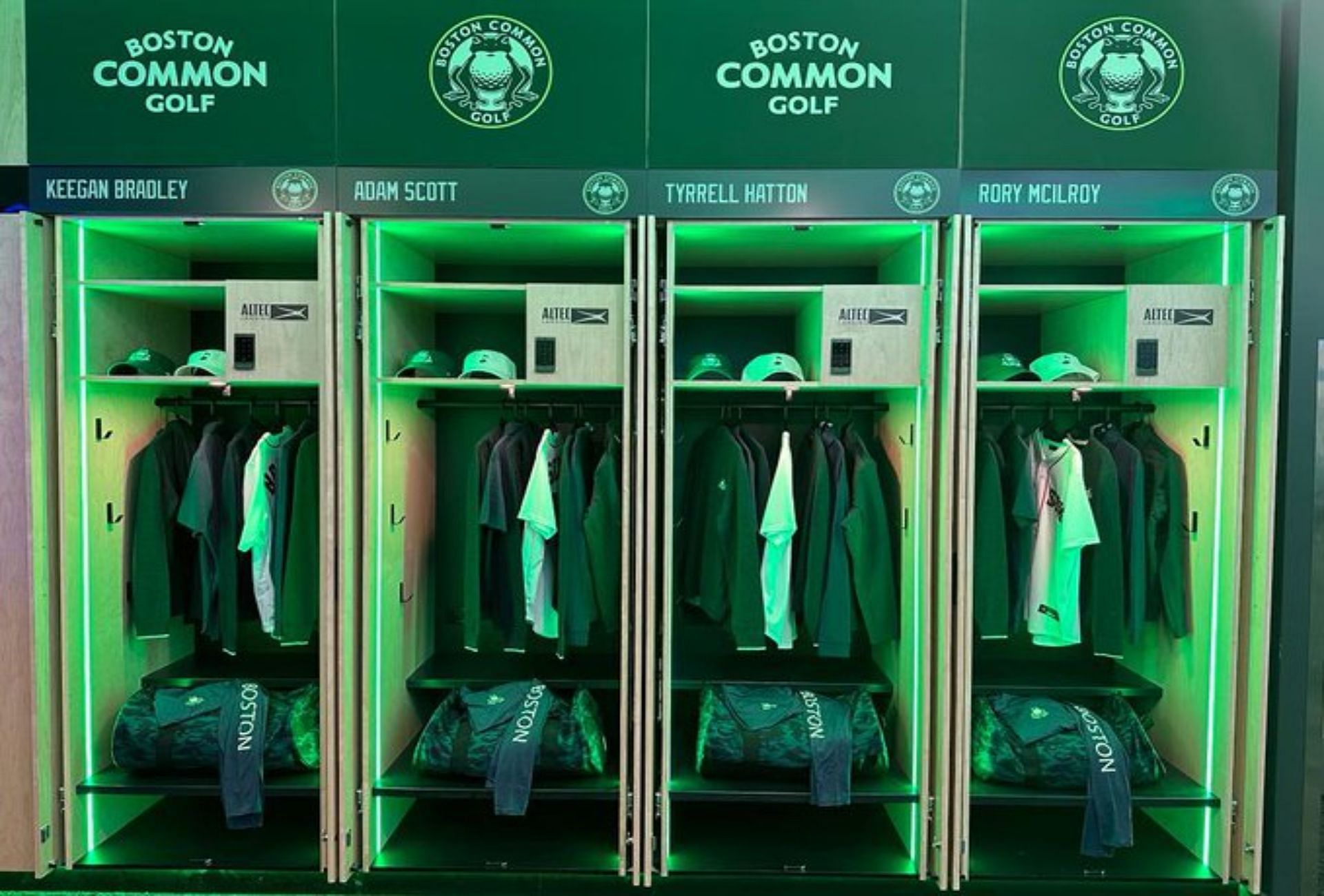 Boston Common Golf lockers (Image via X @McIlroyRory).