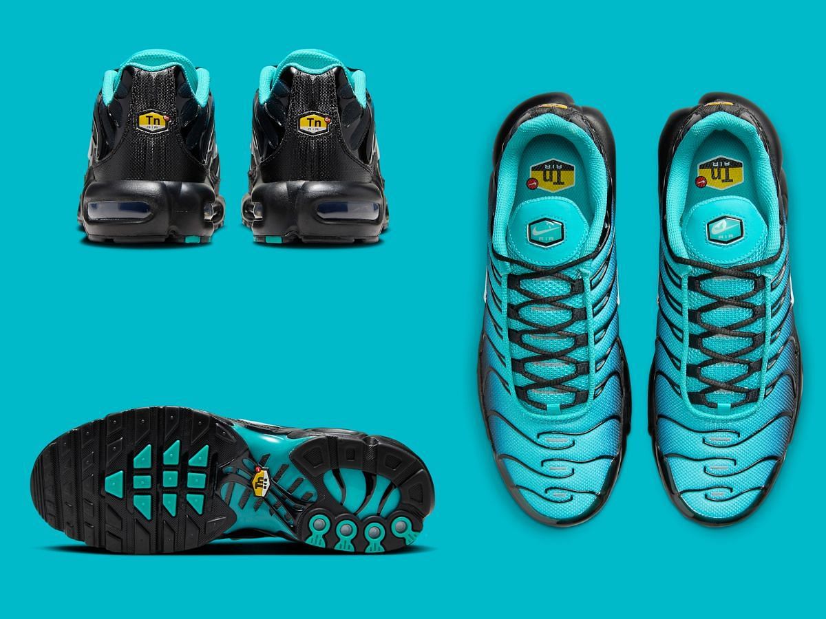 Overview of Nike Air Max Plus &ldquo;Light Retro&rdquo; sneakers (Image via Sneaker News)