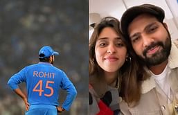 "My boy" - Team India captain Rohit Sharma poses for a cute selfie with wife Ritika Sajdeh