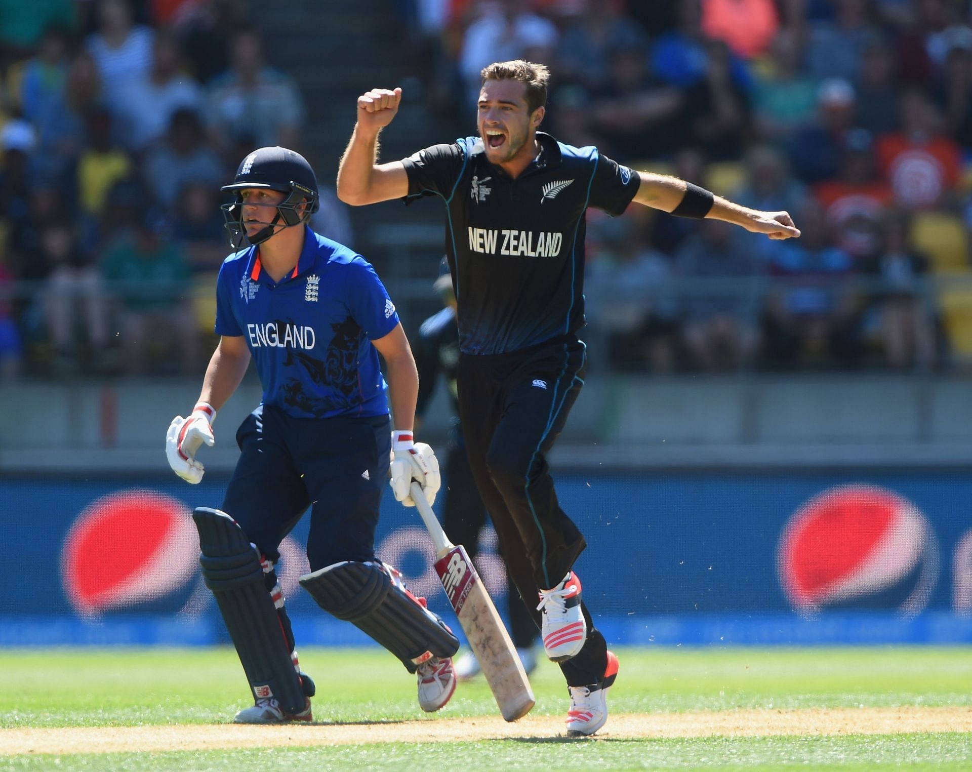 Tim Southee during England v New Zealand - 2015 ICC Cricket World Cup [Getty Images]