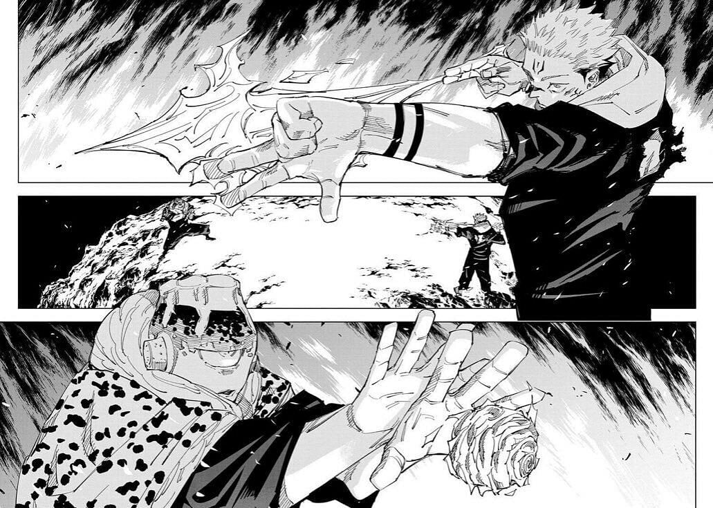 Sukuna vs Jogo as seen in Jujutsu Kaisen manga (Image via Shueihsa)