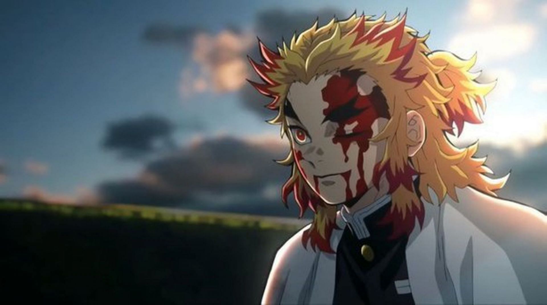 Rengoku, peaceful in his final moments. (Image via Ufotable)