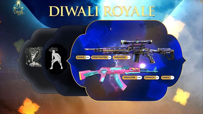 New Diwali Royale 3 in Free Fire: Get AK47 - Water Balloons and Woodpecker - Merciless Necromancer