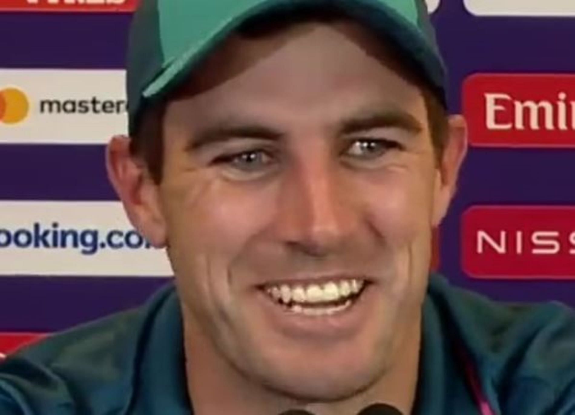 Pat Cummins could not hold back his smile when addressing England&#039;s struggles.