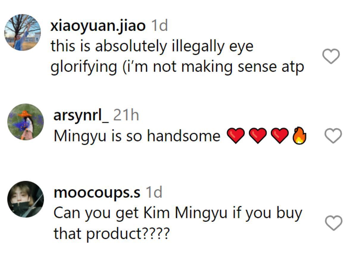 Fan comments (Image via @min9yu_k/Instagram)