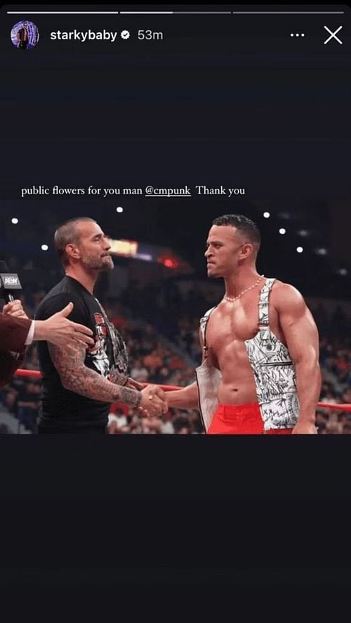 Ricky Starks shares a message for CM Punk via Instagram.