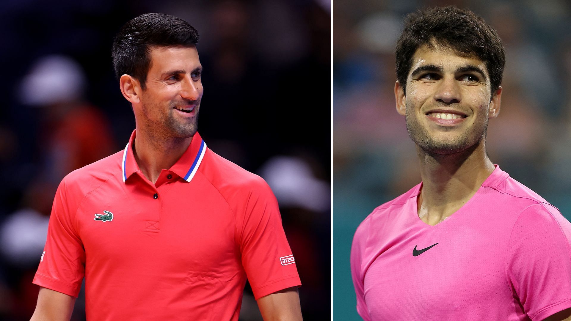 Novak Djokovic(left) and Carlos Alcaraz(right)