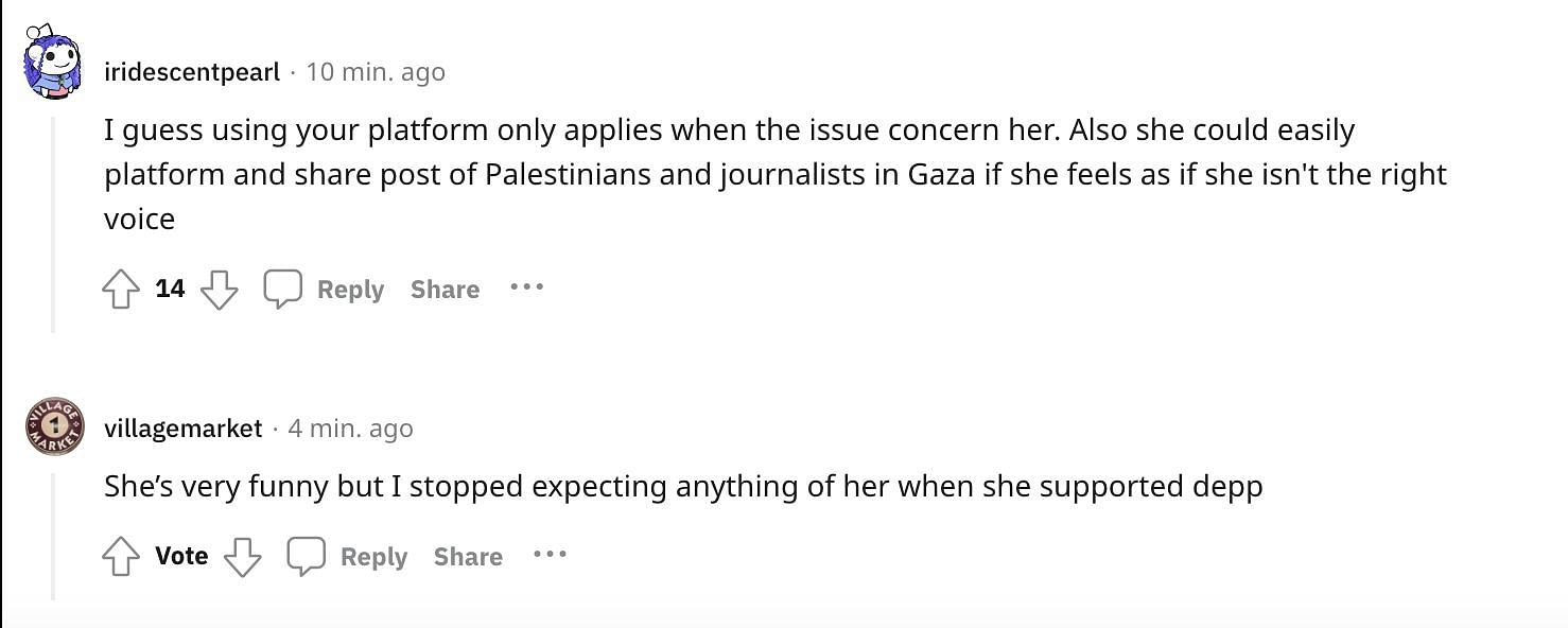 Social media users bashed Brittany, a popular influencer who denied speaking up on the Palestine issue amidst the Hamas-Israel conflict. (Image via Reddit)