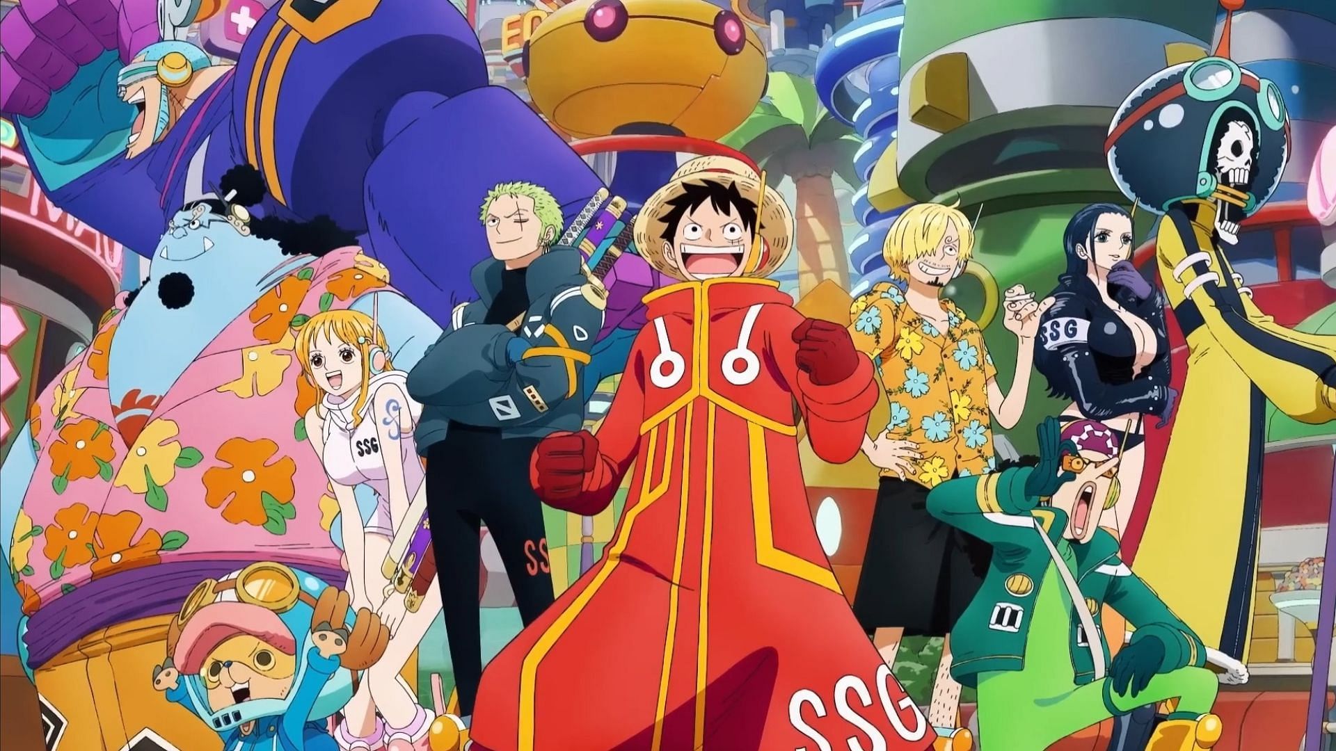 The Straw Hats as seen in the Egghead arc PV (Image via Toei Animation)
