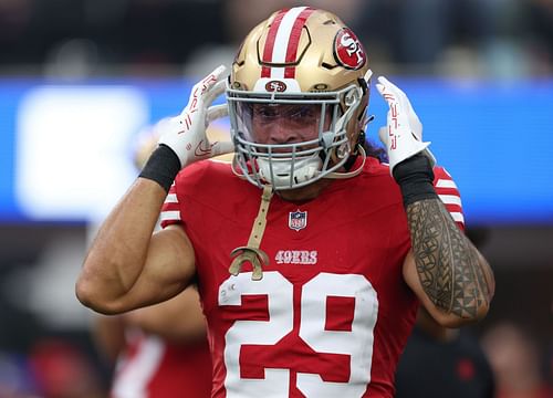 Talanoa Hufanga during San Francisco 49ers v Los Angeles Rams