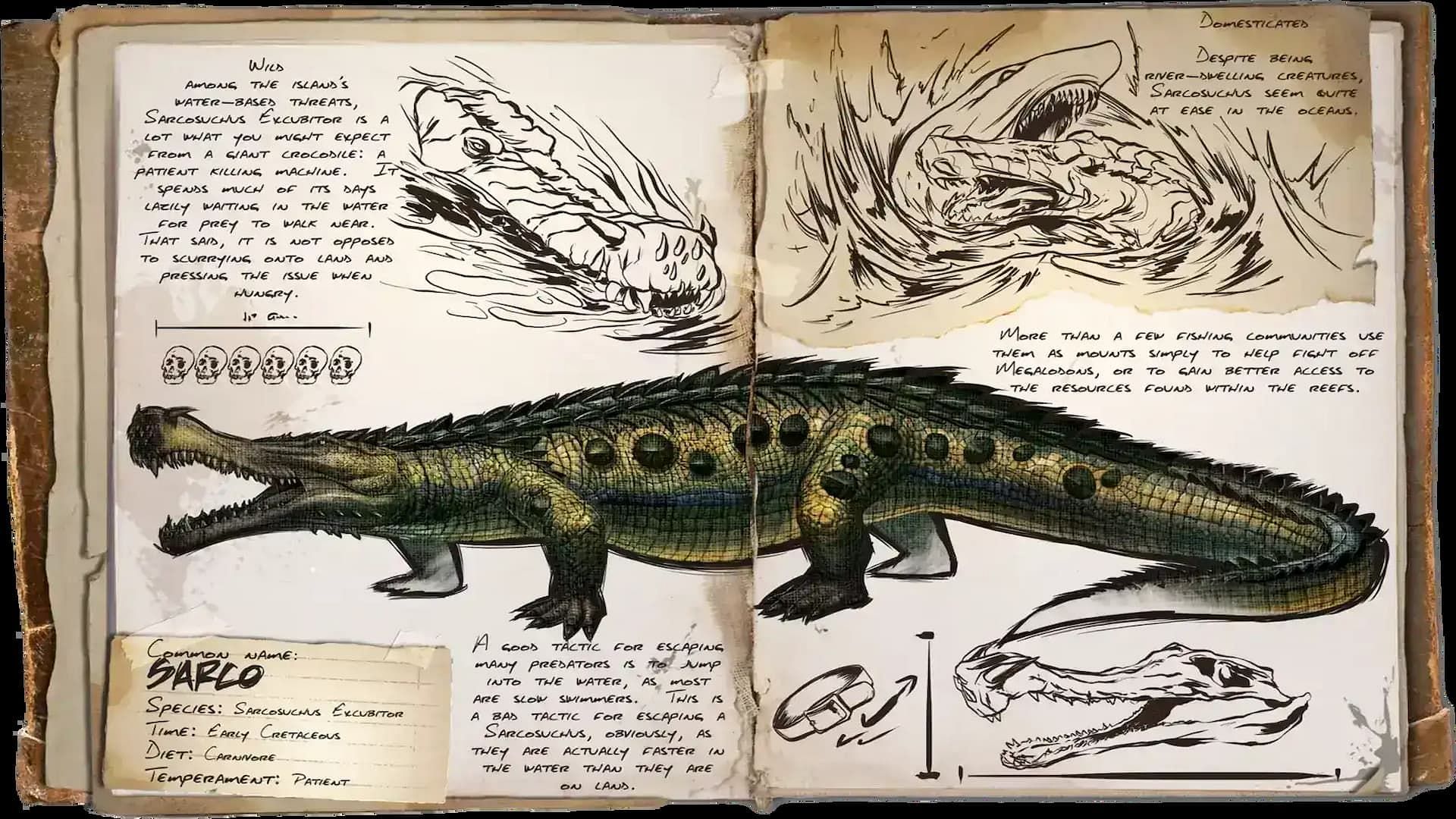 Sarcosuchus skin in ARK Survival Ascended