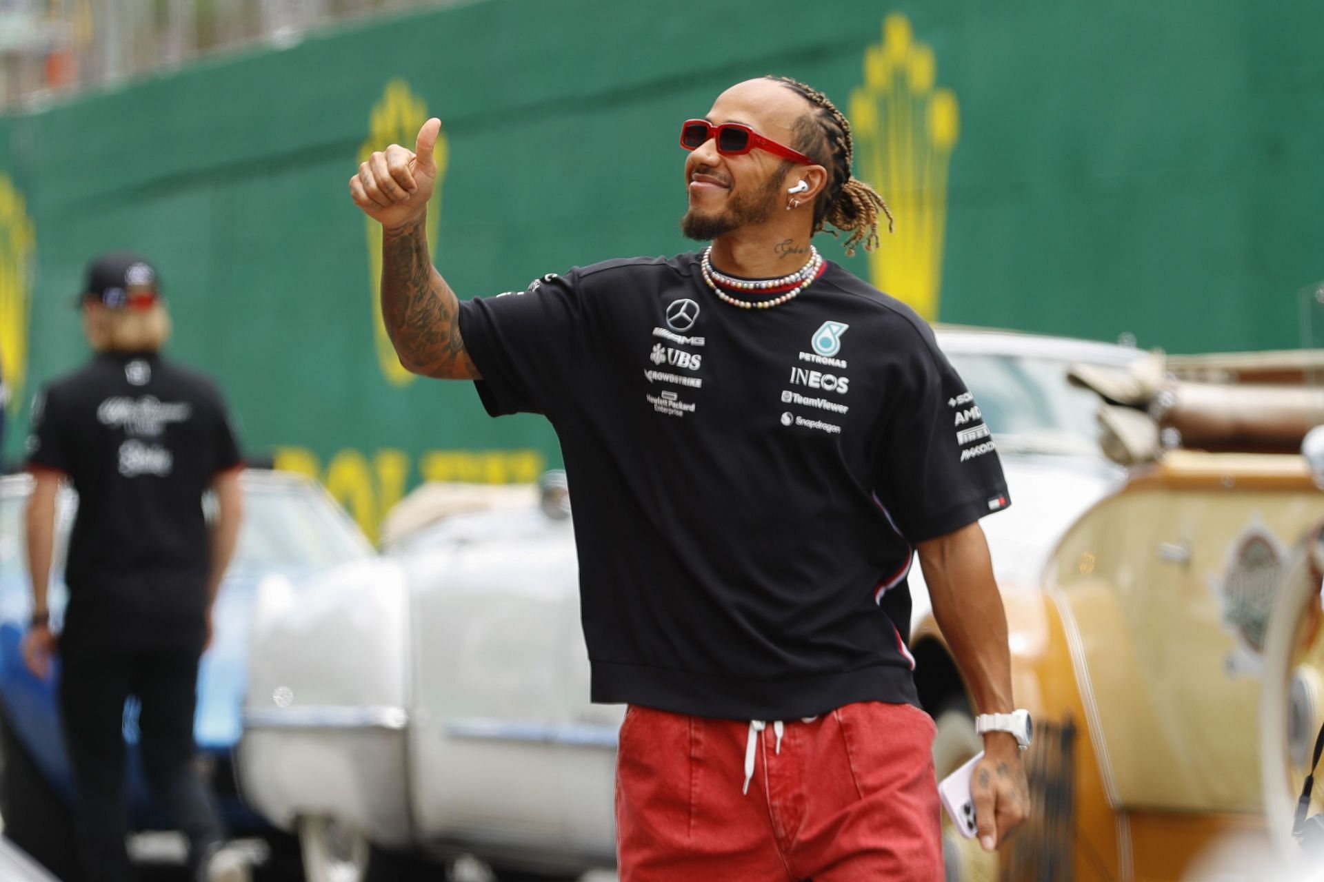 Lewis Hamilton in the Brazilian GP