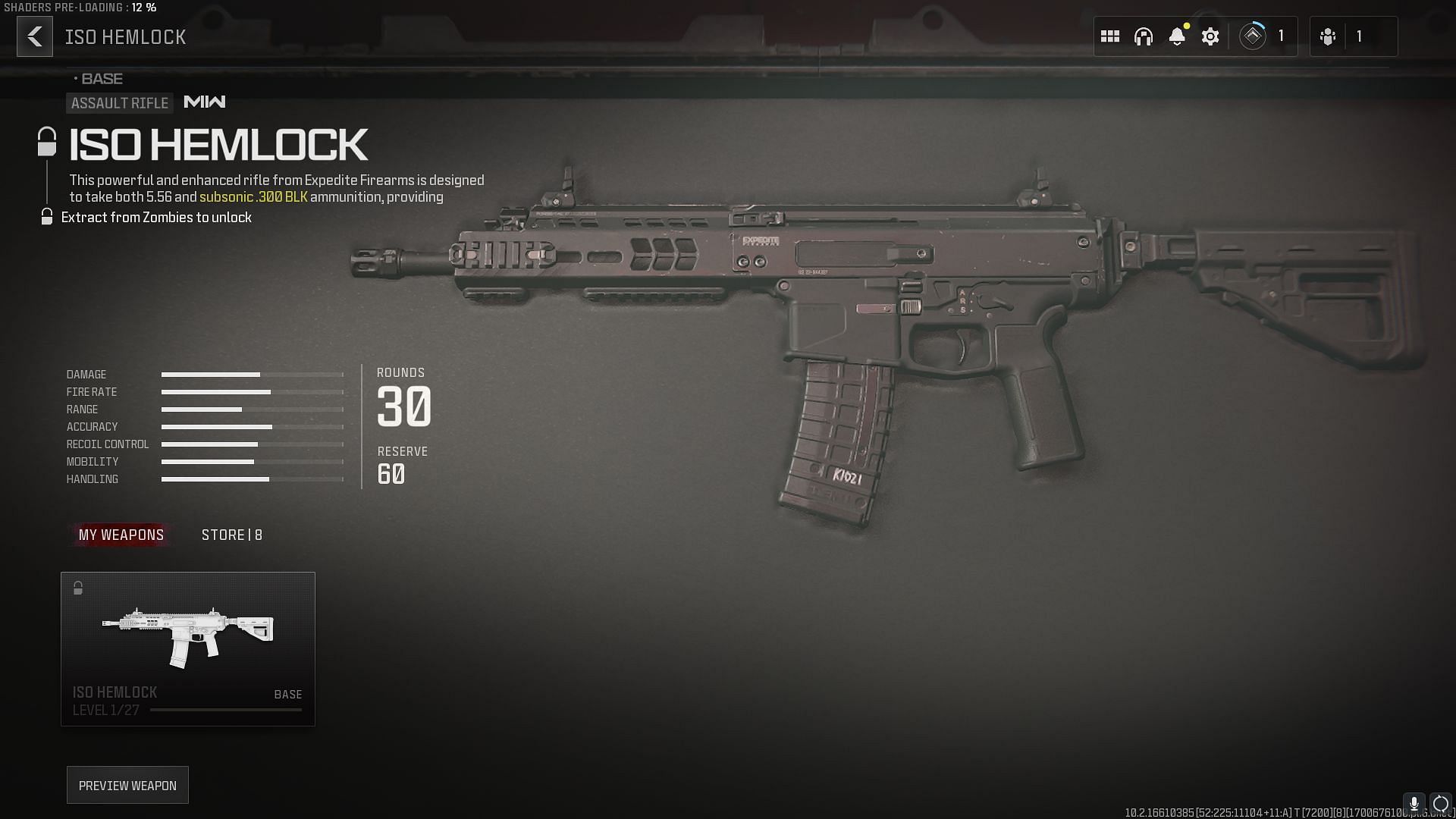 ISO Hemlock in MW3 (Image via Activision)