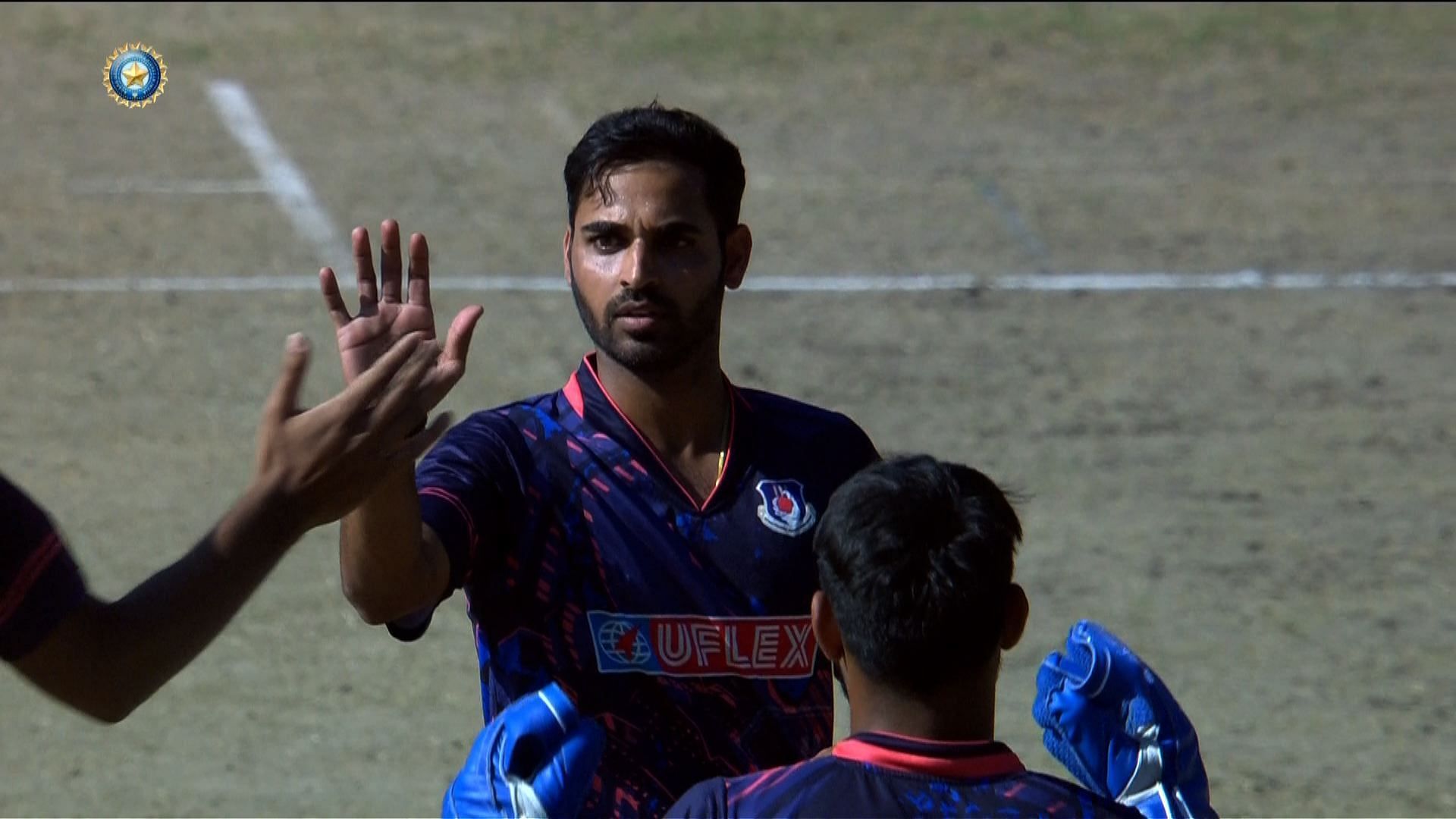 Bhuvneshwar Kumar in action. (Photo Credits: BCCI Domestic)