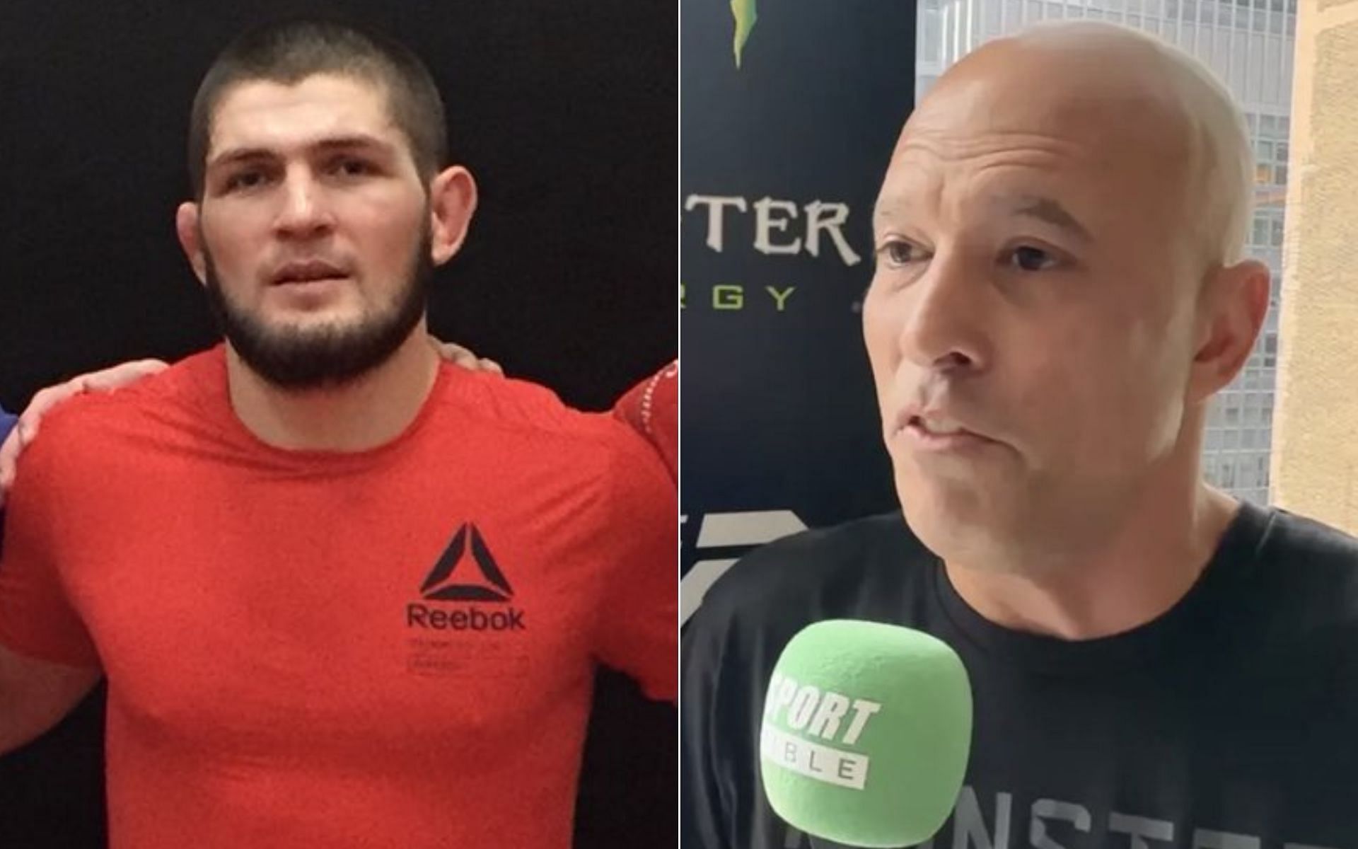 Khabib Nurmagomedov [Left], and Royce Gracie [Right] [Photo credit: @TeamKhabib and @sportbible - X]