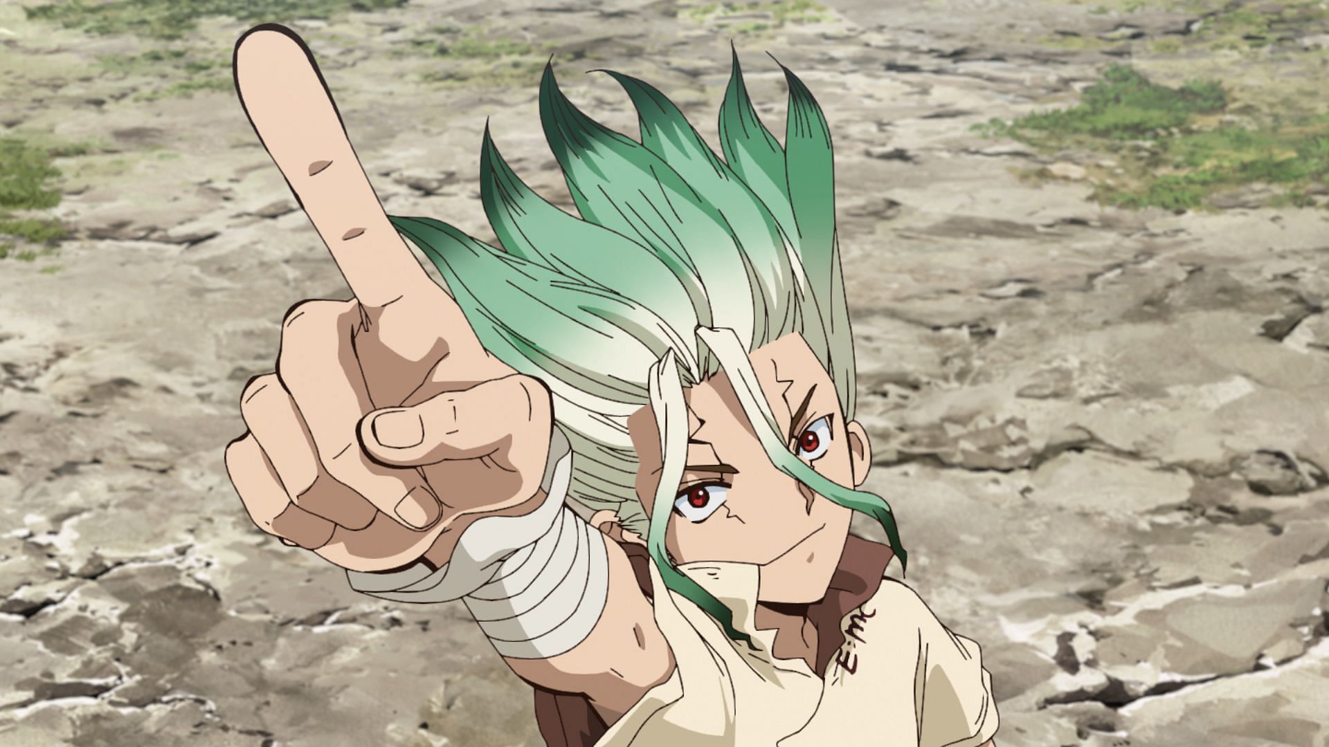 Senku, main protagonist of Dr. Stone. (Image via TMS Entertainment)