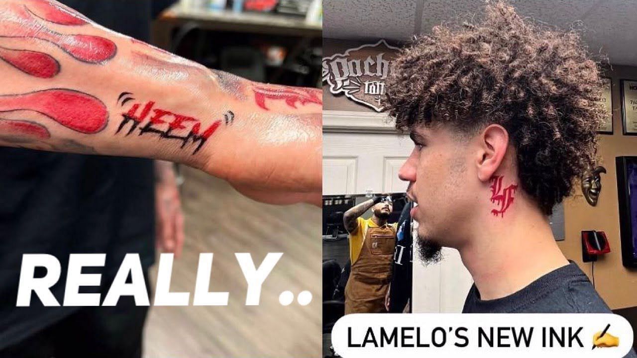 LaMelo Ball&#039;s newest ink.