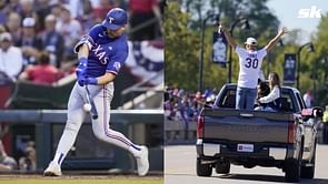 Texas Rangers fans fired up after Nathaniel Lowe catches and chugs beer during WS Parade - "Best thing ever!"