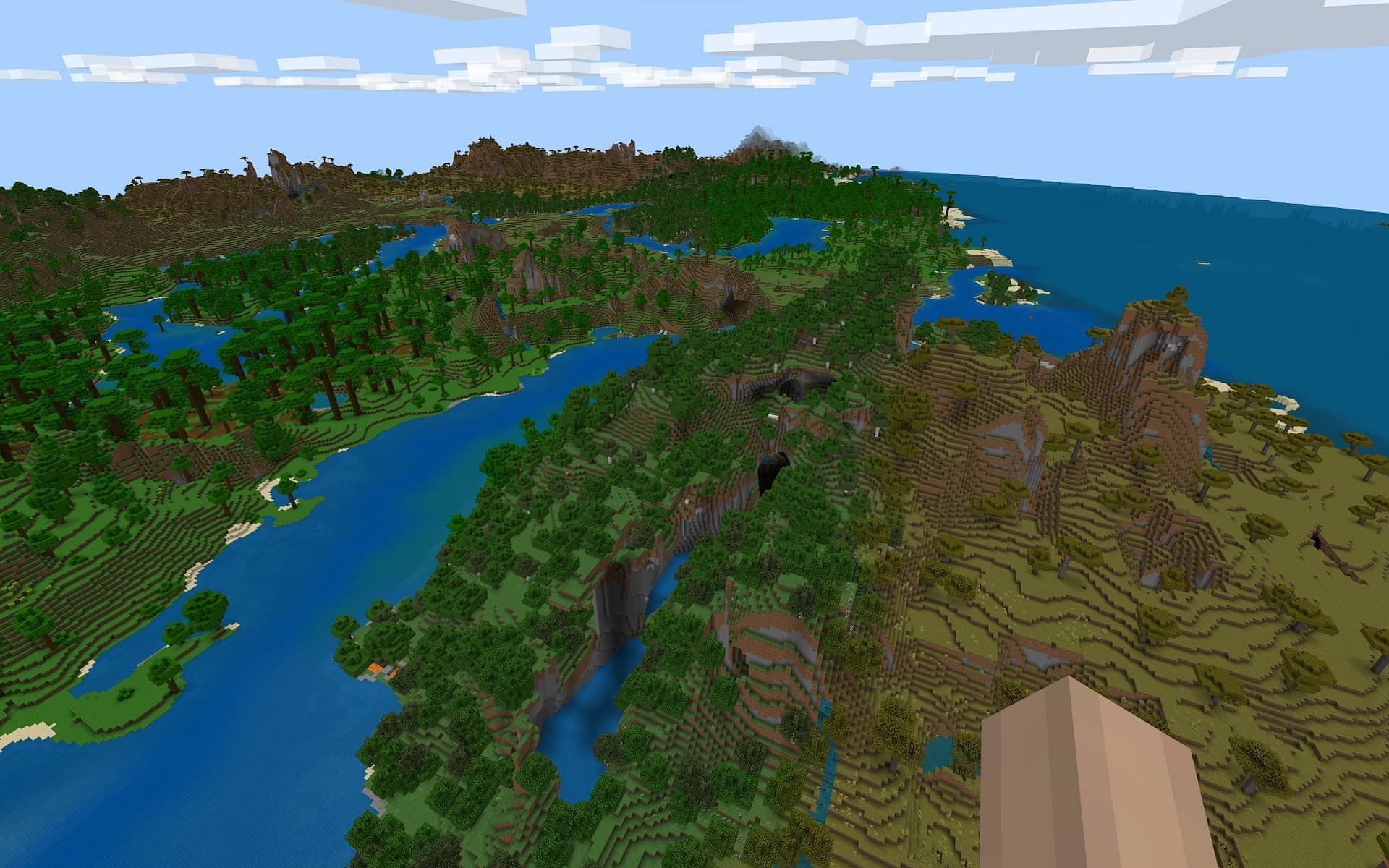 Put down roots in this enclave and brave the depths for some serious loot (Image via Mojang)