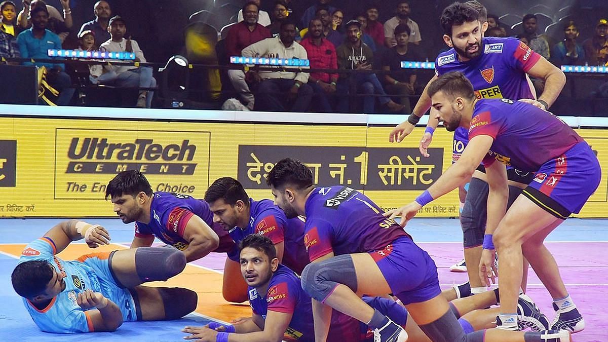 Dabang Delhi players in action. (Image: PKL)