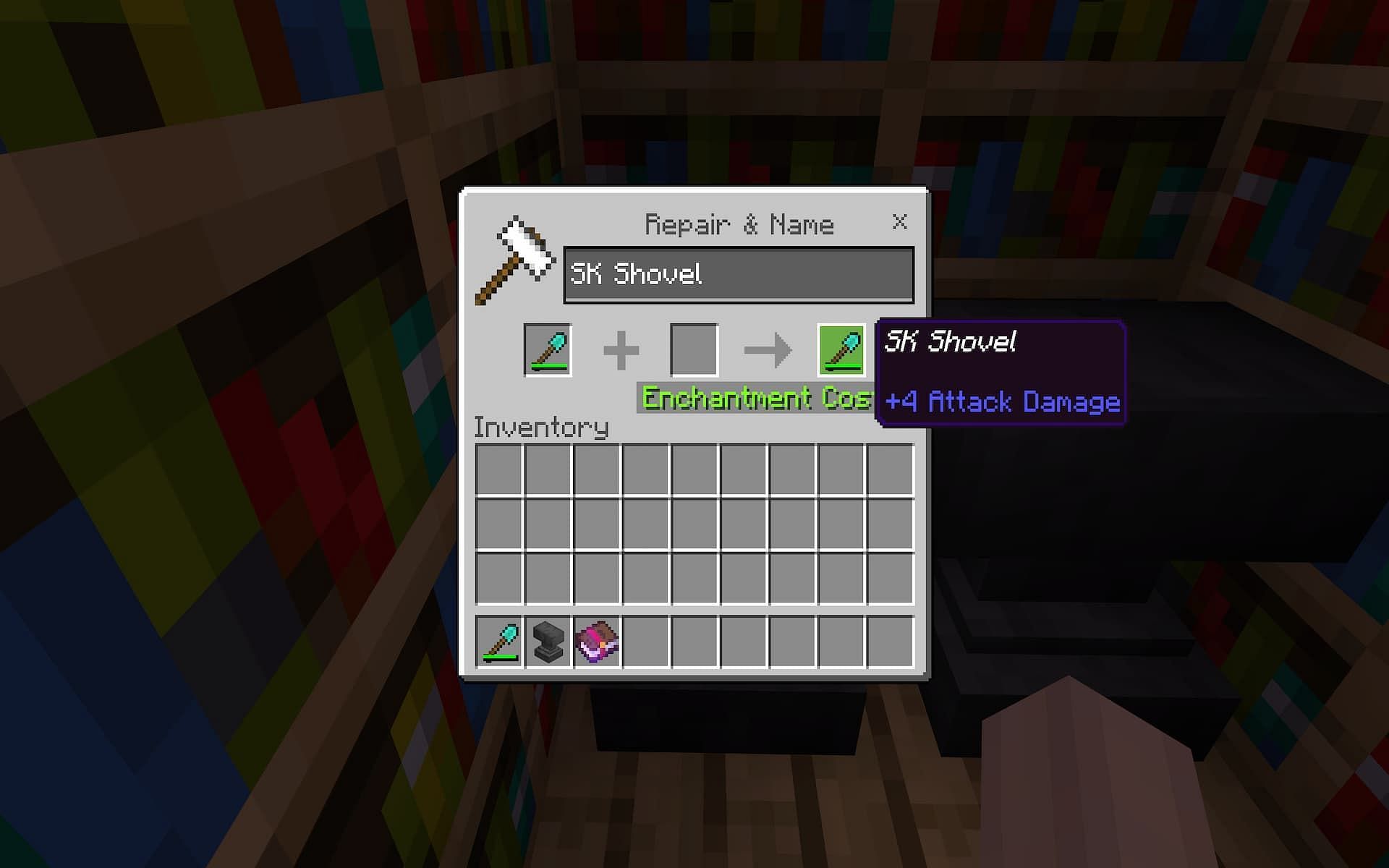 Renommer l'équipement peut aider les joueurs à personnaliser leurs objets dans le jeu (Image via Minecraft)