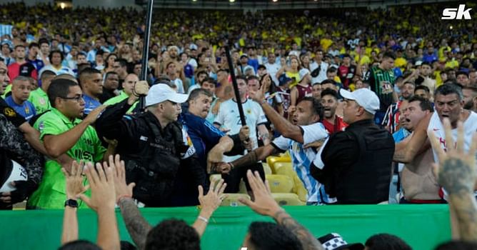 Brazil FA release statement after clashes between police and fans in WC qualifier against Lionel Messi's Argentina