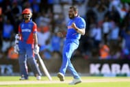 Mohammed Shami exults, India v Afghanistan - ICC Cricket World Cup 2019