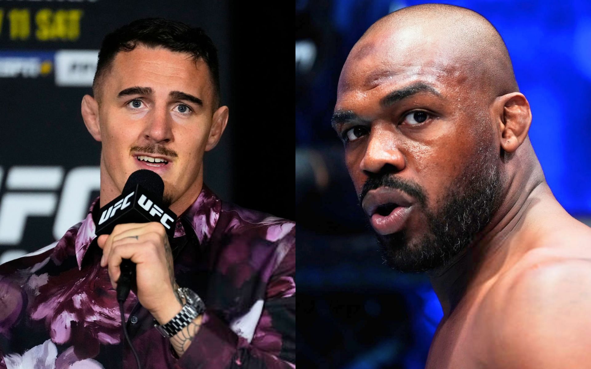 Tom Aspinall (left) and Jon Jones (right) [Images Courtesy: @GettyImages]